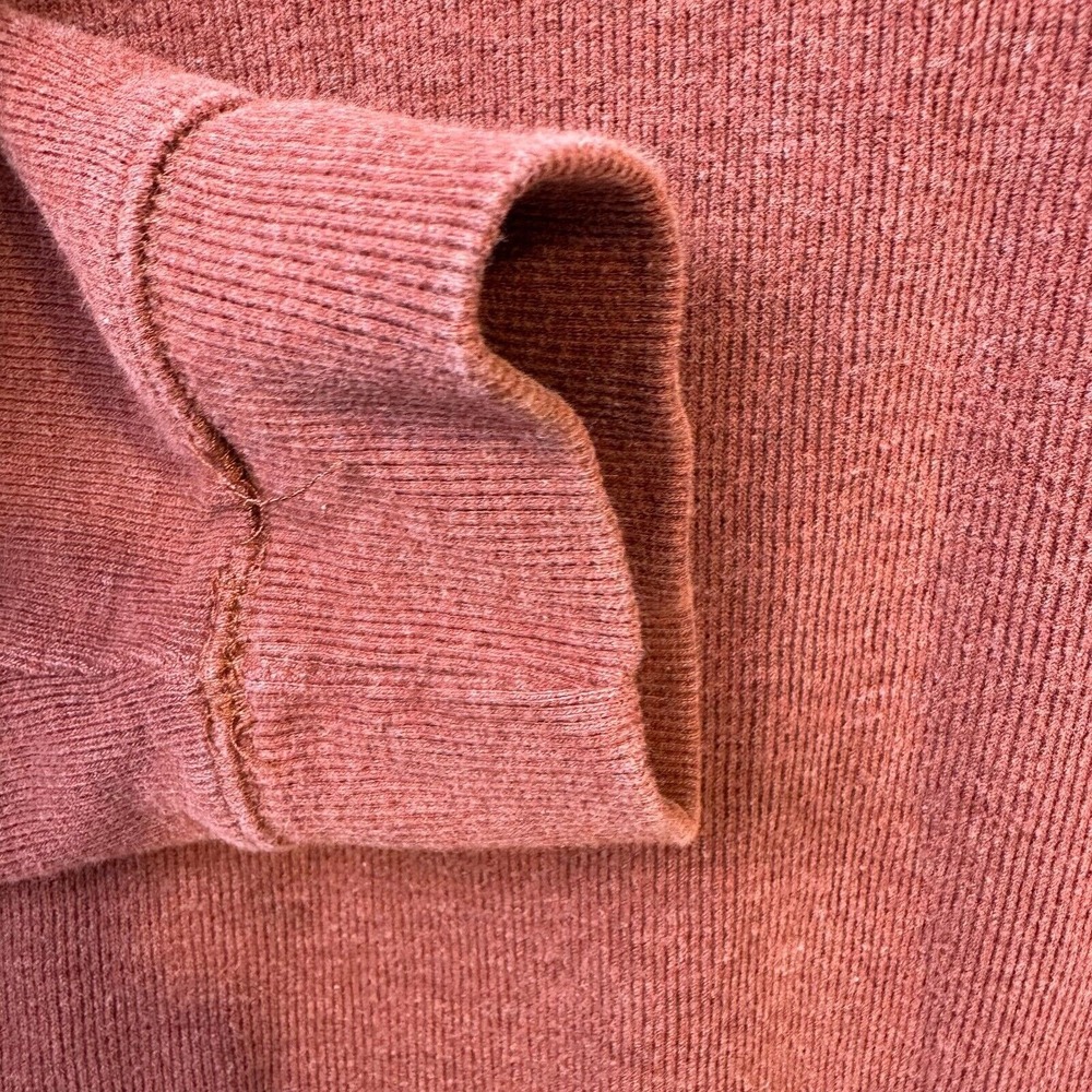Tasso Elba Spa Mens Rust Red Dad Pullover Henley Cotton Sz XXL 1/4‎ Zip Sweater - Picture 13 of 16